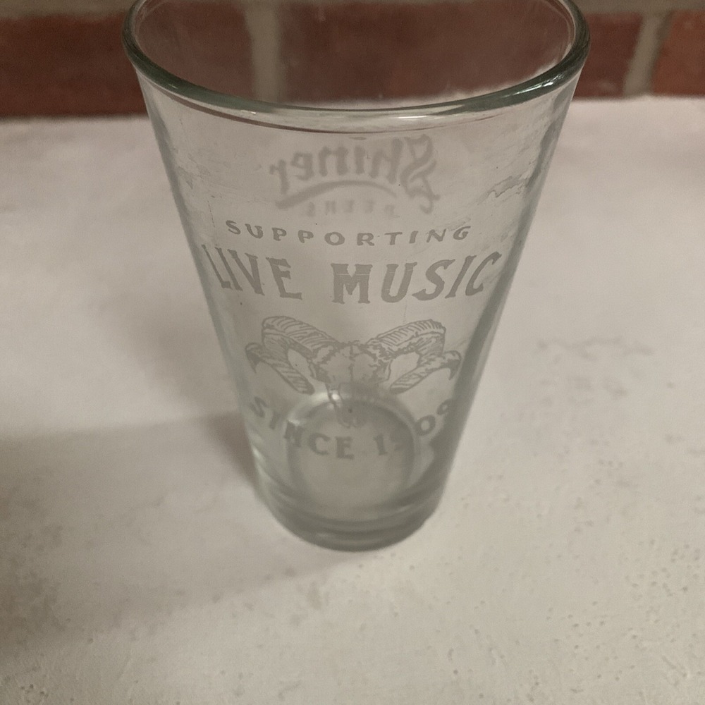RARE Shiner Bock Beer Supporting Live Music Advertising Pilsner Drinking Glass